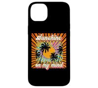 Carcasa para iPhone 14 Plus Sunshine On My Mind - Palmera de Verano Retro para Playa de los años 70