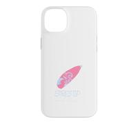 Carcasa para iPhone 14 Plus Surf's Up Mano Dibujado Rosa Surfboard Ocean
