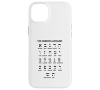 Carcasa para iPhone 14 Plus Tabla de apuestas de Aleph para Aprender Idiomas Yiddish del Alfabeto Hebreo