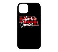 Carcasa para iPhone 14 Plus Tela Escocesa roja cultivada en casa de Nebraska Buffalo NE State Love