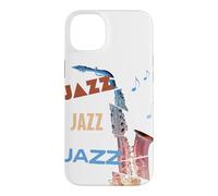 Carcasa para iPhone 14 Plus Tema de Arte Moderno de saxofón de Jazz