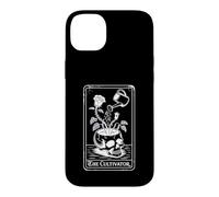 Carcasa para iPhone 14 Plus The Cultivator Macabro Tarot Card Skull Planter Botánica