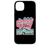 Carcasa para iPhone 14 Plus The Fifties 1950s Car Music Checkerboard Rockabilly Sock Hop