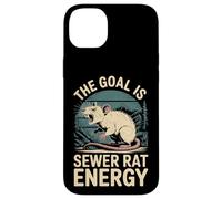 Carcasa para iPhone 14 Plus The Goal Is Sewer Rat Energy Meme caótico -