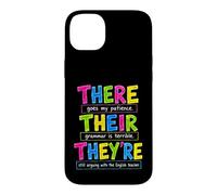 Carcasa para iPhone 14 Plus There Their They're Funny Grammar English Teacher Humor