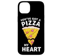 Carcasa para iPhone 14 Plus Tienes una Pizza de mi corazón, Divertida Amante del día de San Valentín
