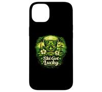 Carcasa para iPhone 14 Plus Tiki Got Lucky Shamrock Tiki Vibes en una Isla Tropical de Hawái