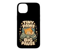 Carcasa para iPhone 14 Plus Tiny Paws Big Pause Gato Siesta Calma