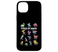 Carcasa para iPhone 14 Plus Tipos de Dinosaurios Chibi Kawaii Dino Especies Niños