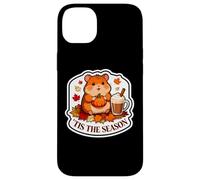 Carcasa para iPhone 14 Plus Tis The Season Hámster Otoño Otoño Calabaza Especias Hojas