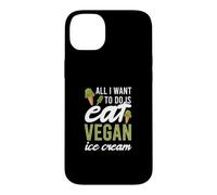 Carcasa para iPhone 14 Plus Todo lo Que Quiero Hacer es Comer Helado Vegano Amante de los postres congelados