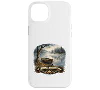 Carcasa para iPhone 14 Plus Tranquilo Lakeside Angler Amanecer Escape Wilderness