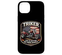 Carcasa para iPhone 14 Plus Triker Life Is Better On Three Wheels Motorbike Biker USA