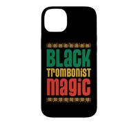 Carcasa para iPhone 14 Plus Trombonista Negro Magia Estilo Tribal Africano Negro Orgulloso