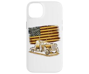 Carcasa para iPhone 14 Plus Truck Driver Trucker Camiseta Hombre Papá Big Rig American