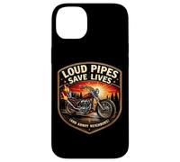 Carcasa para iPhone 14 Plus Tubos ruidosos salvan Vidas molestos vecinos Chopper Moto Broma