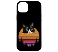 Carcasa para iPhone 14 Plus Tuxedo Cat Retro 70s Sunset Vintage Cat Lover