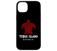 Carcasa para iPhone 14 Plus Tybee Island Georgia Tribal Sea Turtle Island Diseño