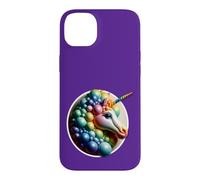 Carcasa para iPhone 14 Plus Unicornio Globo 3D Arco Iris diverso sueño Caballo CSD