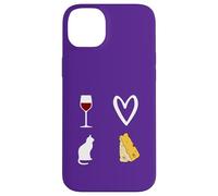 Carcasa para iPhone 14 Plus Vino Tinto, Gato y Queso Esto es lo Que Amo Mujer Hombre