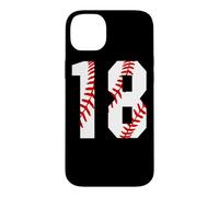 Carcasa para iPhone 14 Plus Vintage Baseball Mom #18 Jersey Jugador de Béisbol Número 18