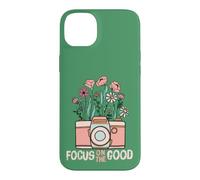Carcasa para iPhone 14 Plus Vintage Focus On The Good Wildflower Camera Happy Thoughts