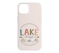 Carcasa para iPhone 14 Plus Vintage Junto al Lago cabaña Paddle Fin de Semana Ambiente del Lago