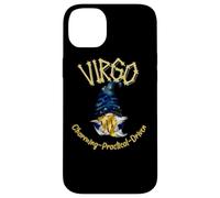 Carcasa para iPhone 14 Plus Virgo Zodiac Gnomo Astrología Diseño Celestial