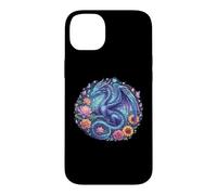 Carcasa para iPhone 14 Plus Watercolor Dragon Flowers Beautiful Art Colorful Graphic