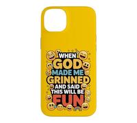Carcasa para iPhone 14 Plus When God Made Me Grinned This Will Be Fun Christian