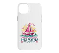 Carcasa para iPhone 14 Plus When You Pass Through Deep Waters Isaías 43:2 Versículo de la Biblia