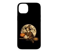 Carcasa para iPhone 14 Plus William Shakespeare Sombrero de Bruja Jack O Lantern Moon Escoba