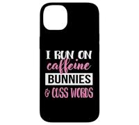 Carcasa para iPhone 14 Plus Womens Girls I Run On Bunnies & Caffeine Bunny Lover