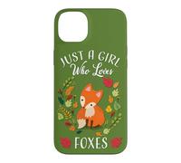 Carcasa para iPhone 14 Plus Womens Kids Fall Leaves Boho Just A Girl Who Loves Foxes