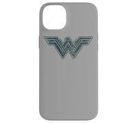 Carcasa para iPhone 14 Plus Wonder Woman Movie Blue and Gold Geometric Pattern Logo