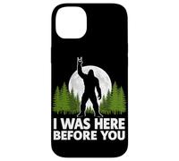 Carcasa para iPhone 14 Plus Yo estuve aquí Antes de ti Bigfoot Rock On Rock and Roll Forest