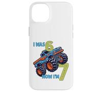 Carcasa para iPhone 14 Plus Yo tenía Seis Ahora Tengo Siete Monster Truck 67 Meme 7 cumpleaños