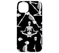 Carcasa para iPhone 14 Plus Yoga Esqueletos Huesos anatomía cráneo Espeluznante macabro siniestro