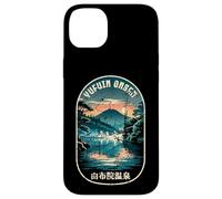 Carcasa para iPhone 14 Plus Yufuin Onsen Japón Hot Spring Lake Japanese Kanji Souvenir