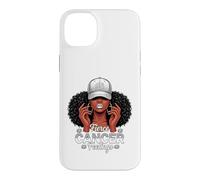 Carcasa para iPhone 14 Plus Zodiac Cancer Inspired Afro Women White Grey Cap Black Girl