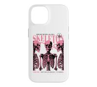 Carcasa para iPhone 14 Póster sarcástico Divertido de semitono sarcástico de anatomía Esqueleto Rosa gótico