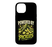 Carcasa para iPhone 14 Powered by Pickles Funny Pickle Saying Humor Joke Gag