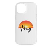 Carcasa para iPhone 14 Pray Sunset Inspirational Religious Christian Faith