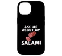 Carcasa para iPhone 14 Pregúntame sobre mi Salami, Chef, Carnicero, Cocinero, Divertido para Hombres