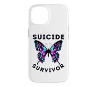 Carcasa para iPhone 14 Prevención de concienciación sobre sobrevivientes del Suicidio Mariposa niño niña