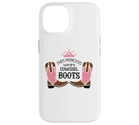 Carcasa para iPhone 14 Princesa Cowgirl Botas Western Country Rodeo Girl