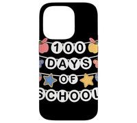 Carcasa para iPhone 14 Pro 100 Days of School Cartel Manzana Mariposa Aula Maestro
