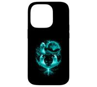 Carcasa para iPhone 14 Pro 3 Graciosos Hombres Aullando Gansos tontos en la Luna Llena Azul Hielo