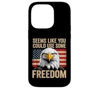Carcasa para iPhone 14 Pro 4th of July US Flag Eagle You Could Use Some Freedom Meme
