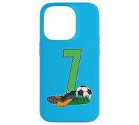 Carcasa para iPhone 14 Pro 7. Cumpleaños Fútbol Jugador De Fútbol 7 Años GOL Deportes